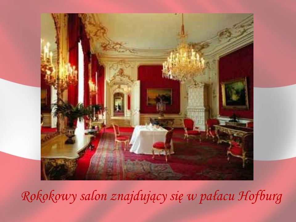 Rokokowy salon znajdujący się w pałacu Hofburg