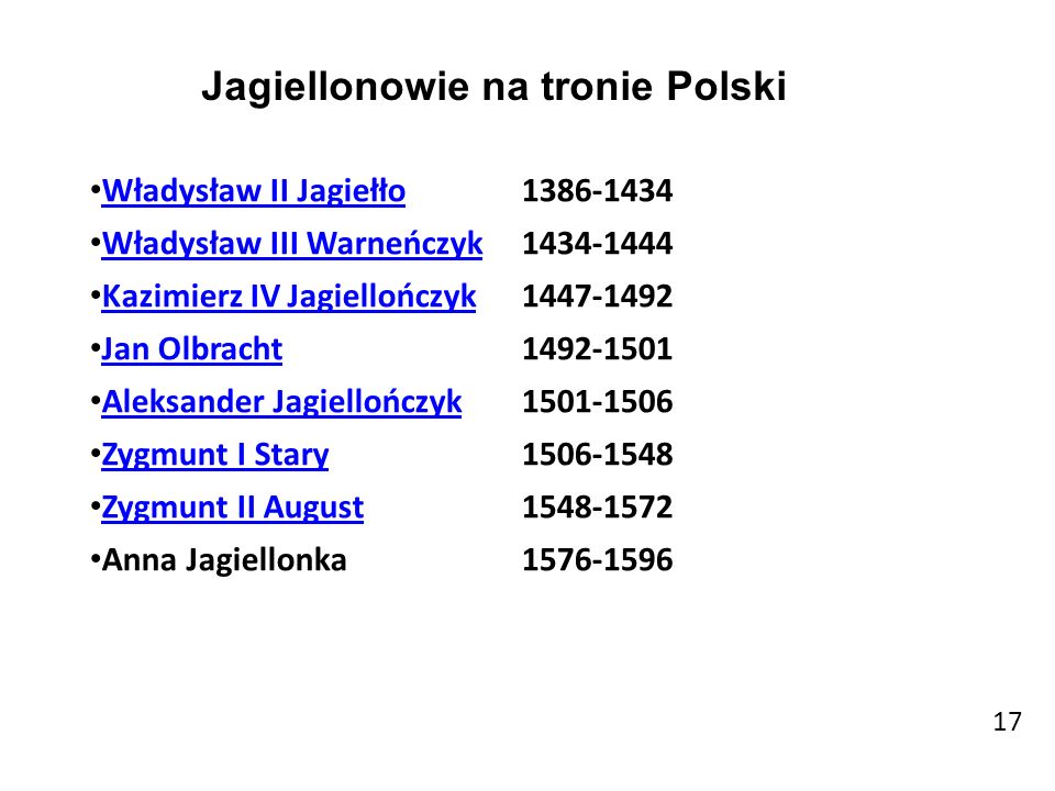 Jagiellonowie na tronie Polski