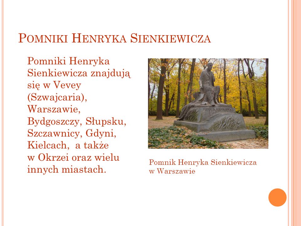 Pomniki Henryka Sienkiewicza