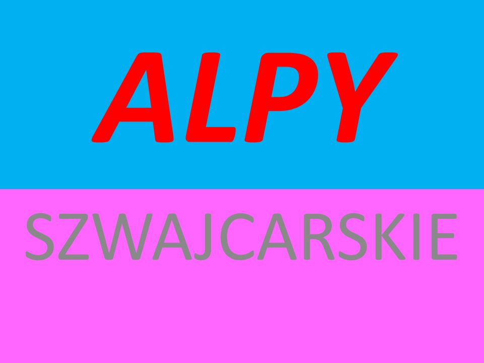 ALPY SZWAJCARSKIE