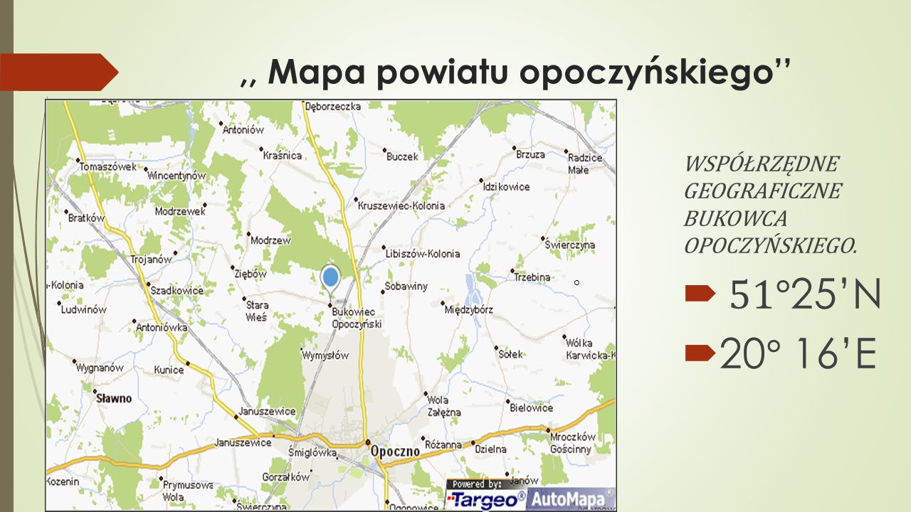 ,, Mapa powiatu opoczyńskiego’’