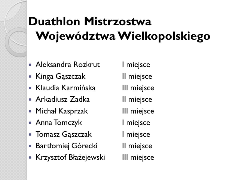 Duathlon Mistrzostwa Województwa Wielkopolskiego