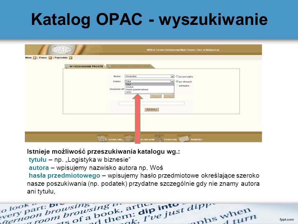 Katalog OPAC - wyszukiwanie