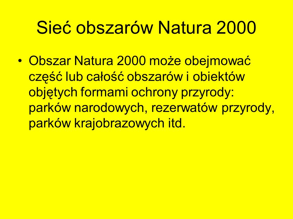 Sieć obszarów Natura 2000