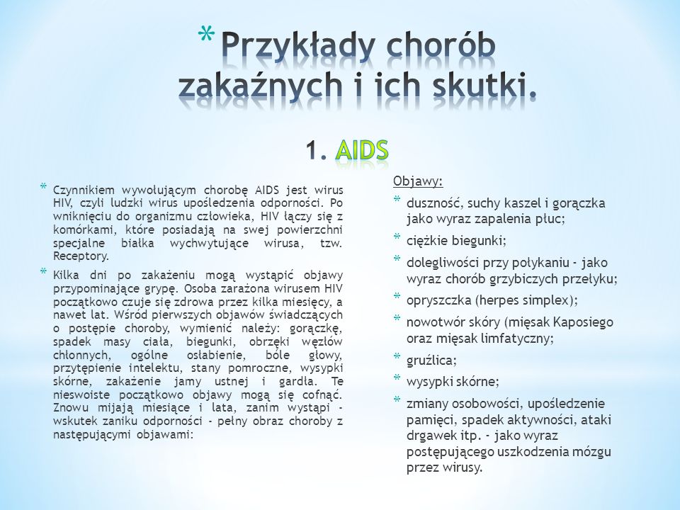 PRZYCZYNY CHORÓB ZAKAŹNYCH, ICH SKUTKI I ZABURZENIA IMMUNOLOGICZNE ...