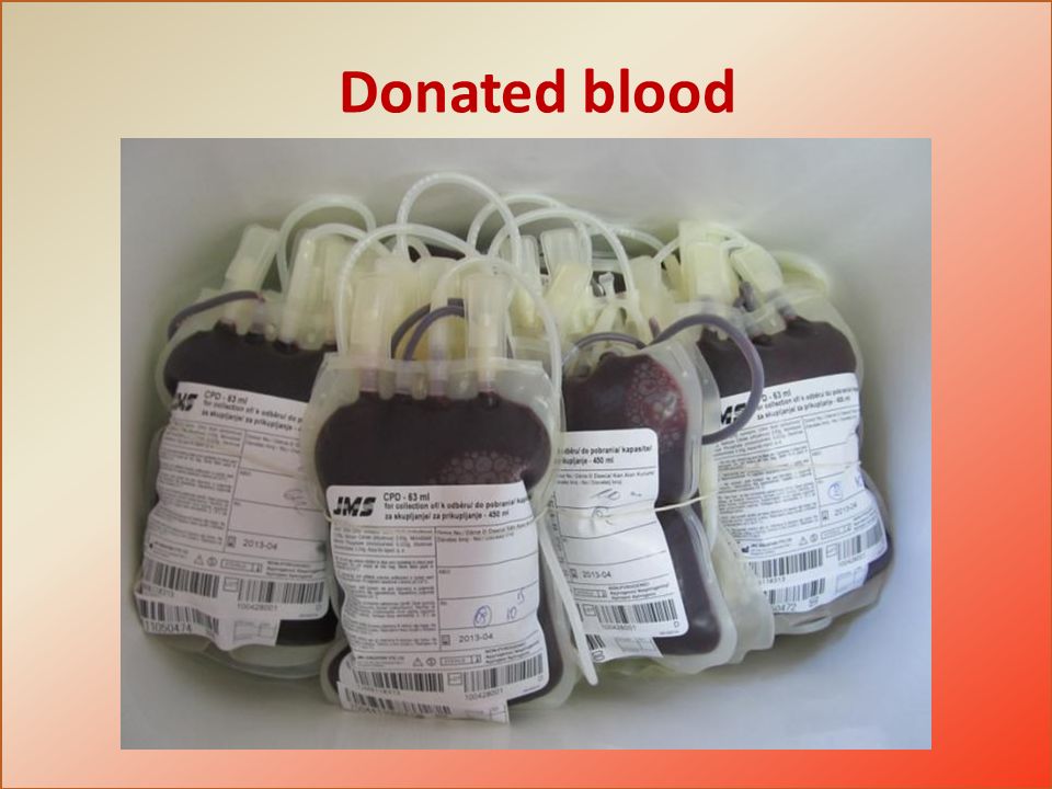 Donated blood