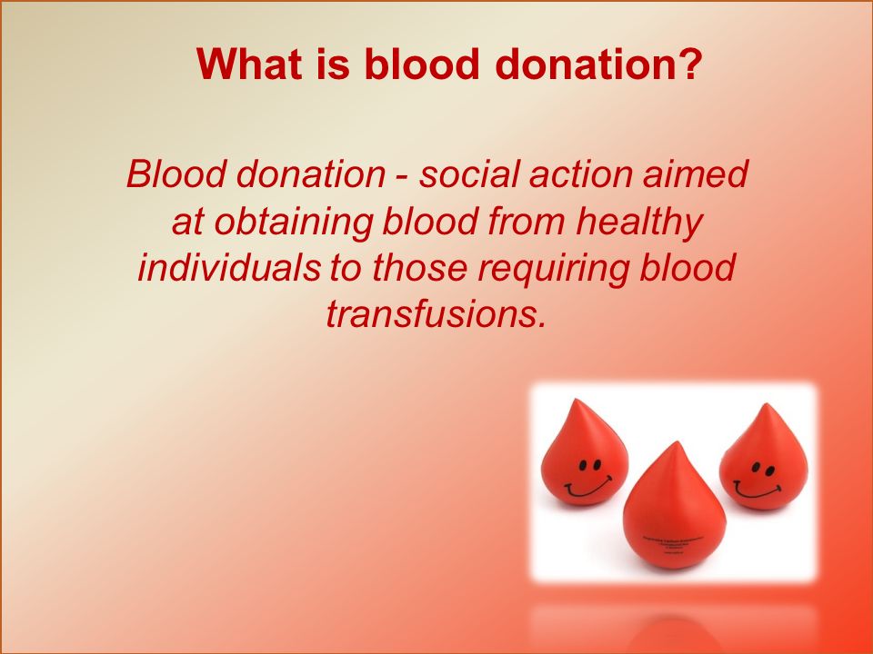 What is blood donation.