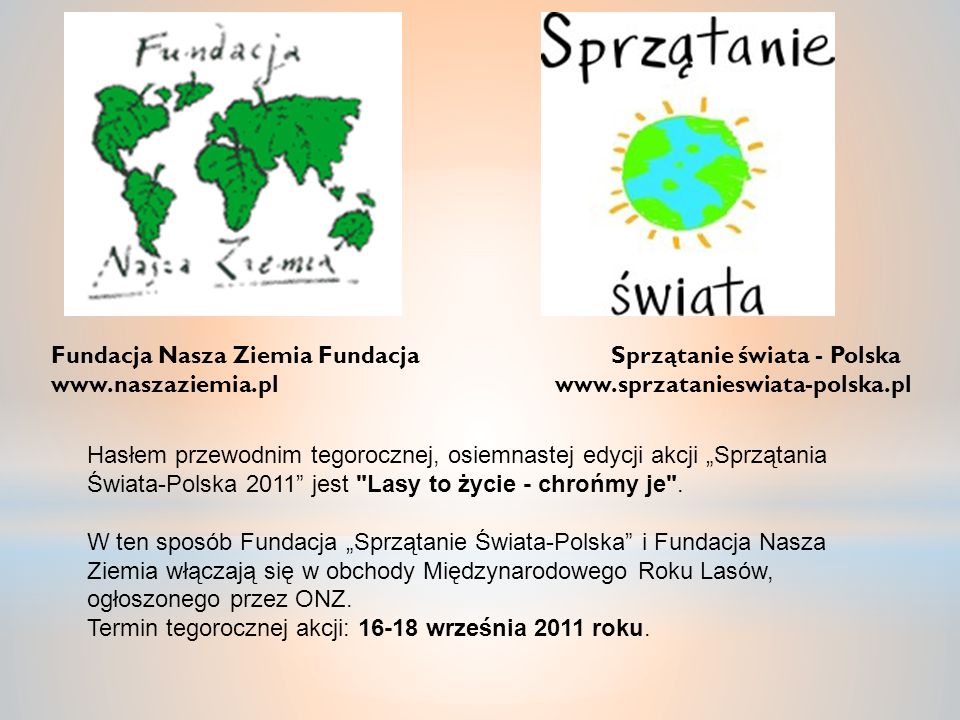Fundacja Nasza Ziemia Fundacja Sprzątanie świata - Polska