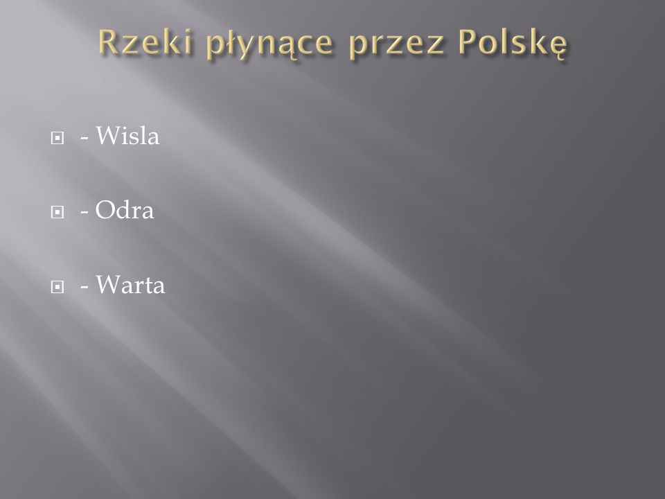 Rzeki płynące przez Polskę