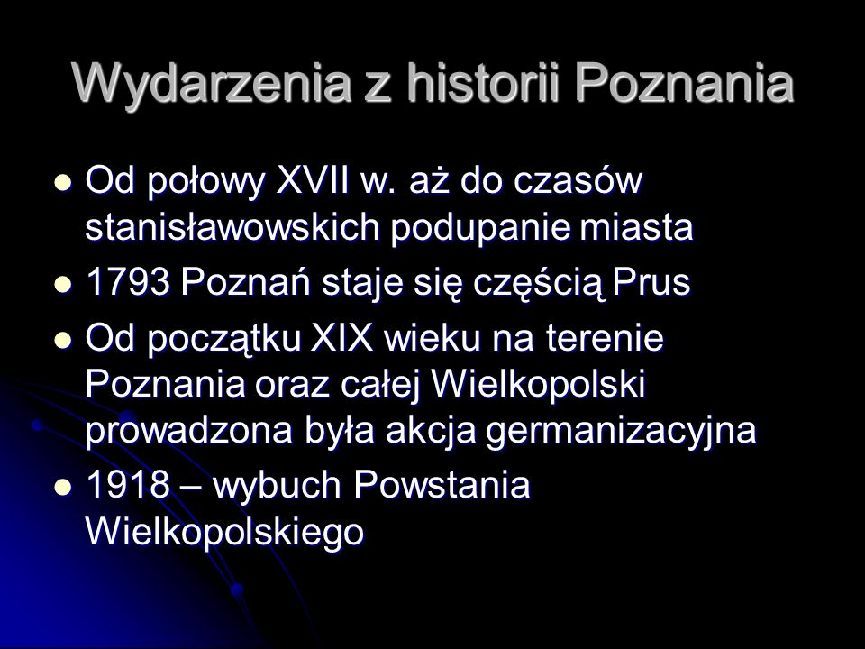 Wydarzenia z historii Poznania