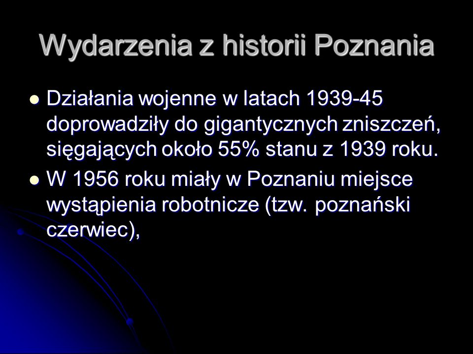 Wydarzenia z historii Poznania