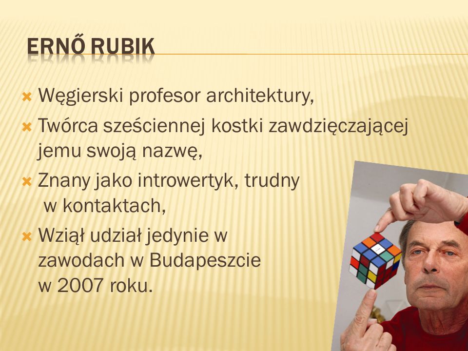 Ernő Rubik Węgierski profesor architektury,