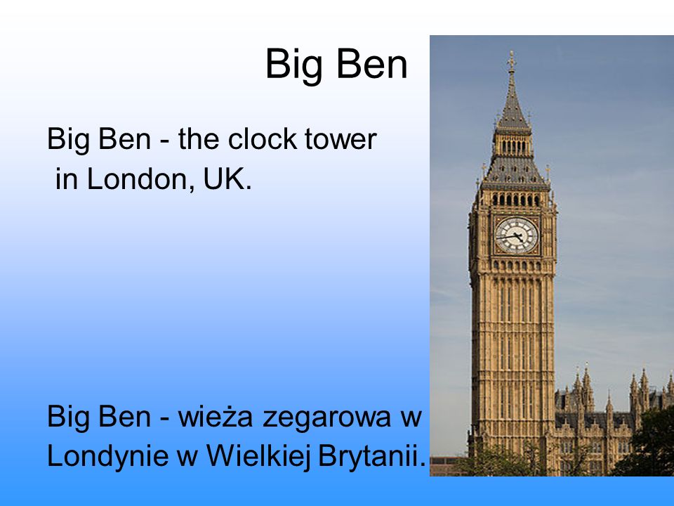 Big Ben Big Ben - the clock tower in London, UK.