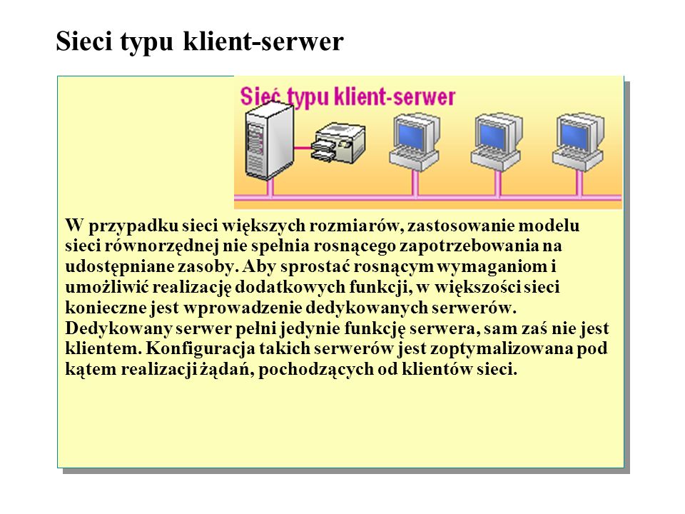 Sieci typu klient-serwer