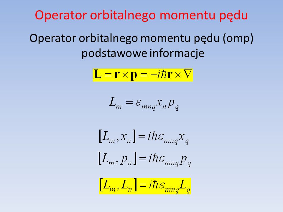 Operator orbitalnego momentu pędu