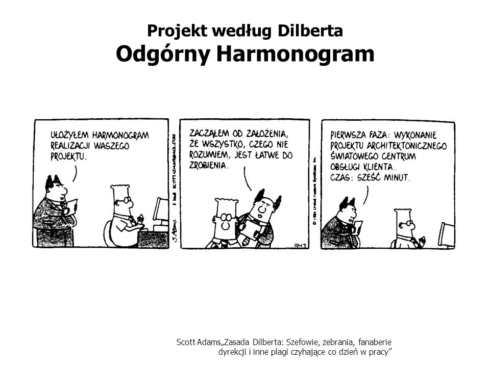Projekt według Dilberta Odgórny Harmonogram
