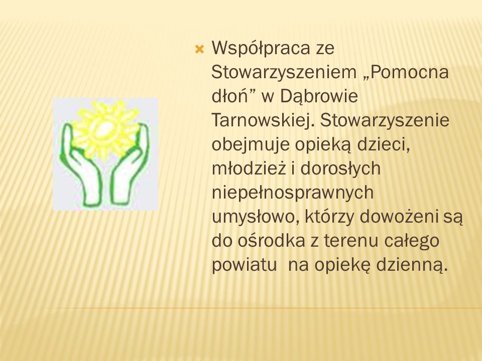 Współpraca ze Stowarzyszeniem „Pomocna dłoń w Dąbrowie Tarnowskiej