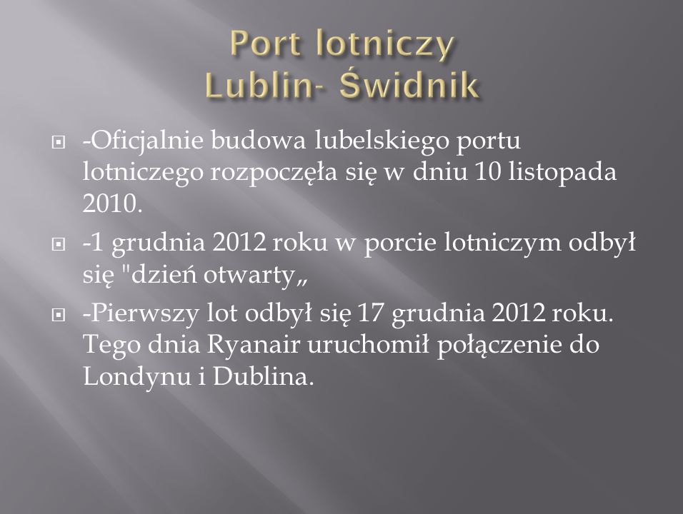 Port lotniczy Lublin- Świdnik