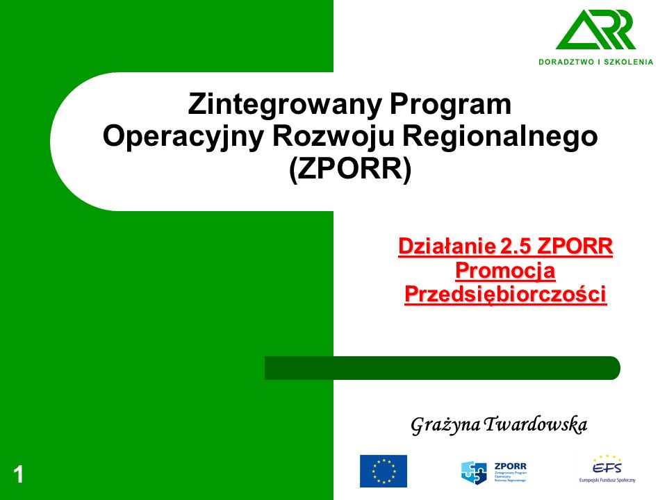 Zintegrowany Program Operacyjny Rozwoju Regionalnego (ZPORR)
