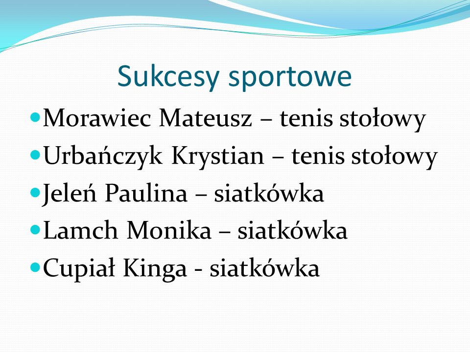 Sukcesy sportowe Morawiec Mateusz – tenis stołowy