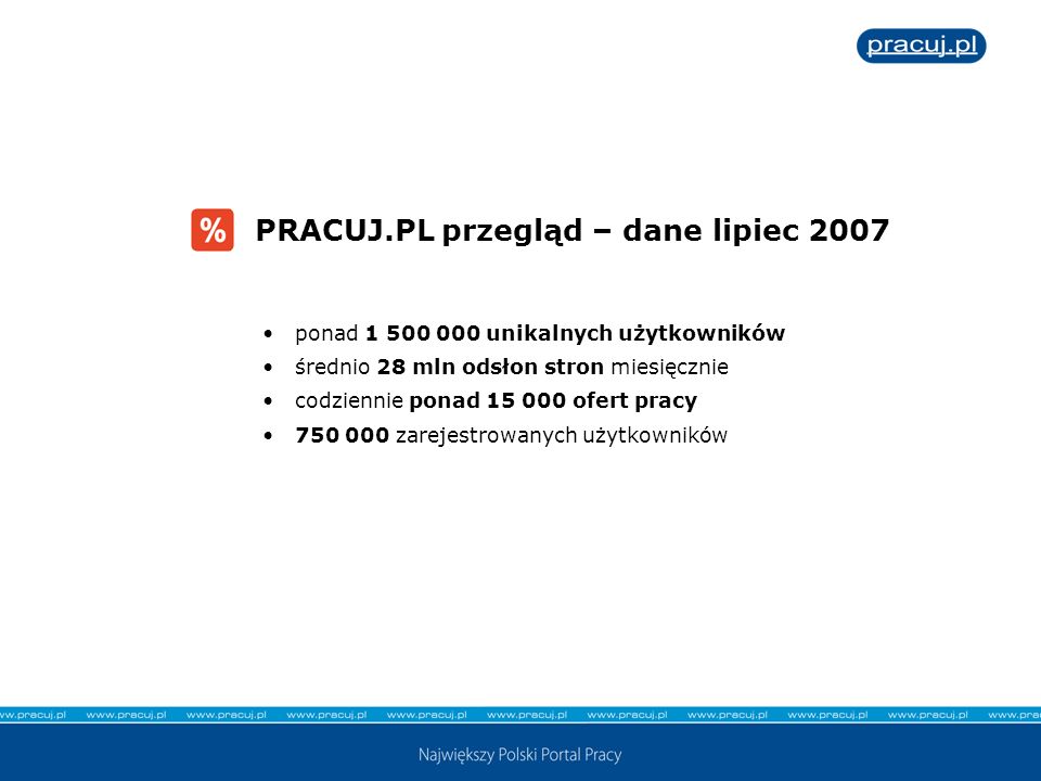 PRACUJ.PL przegląd – dane lipiec 2007