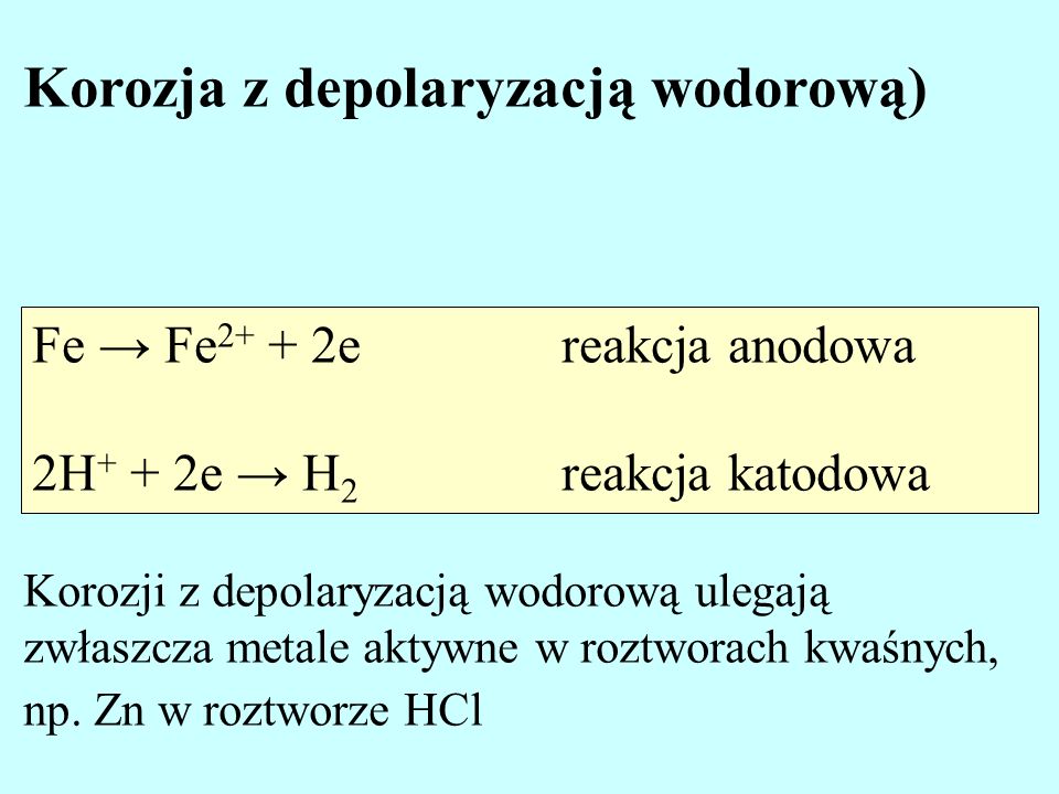Korozja z depolaryzacją wodorową)