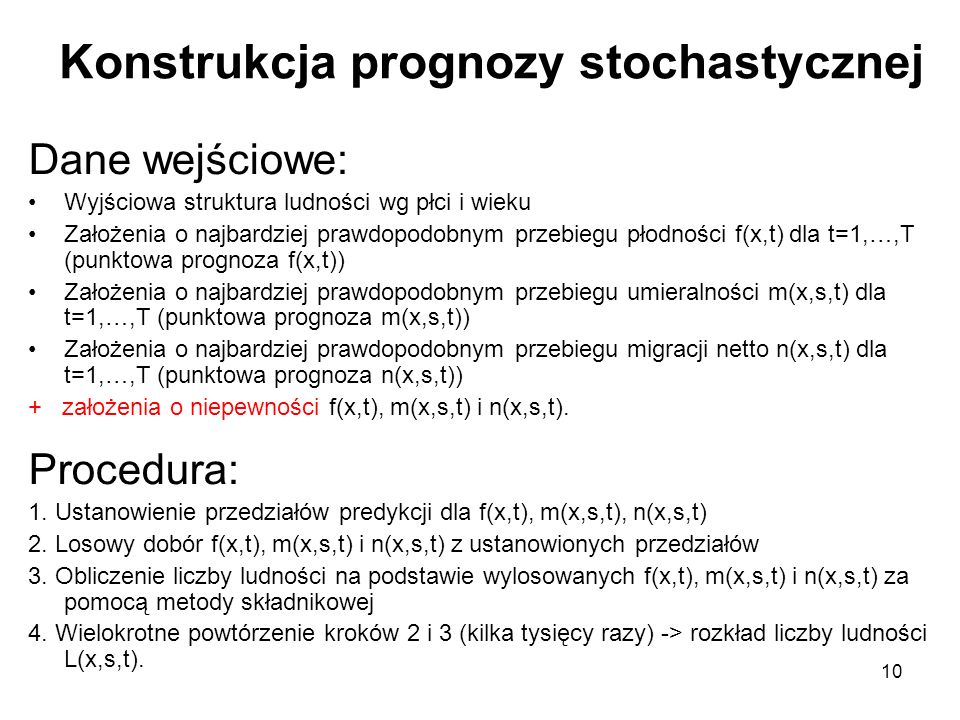 Konstrukcja prognozy stochastycznej