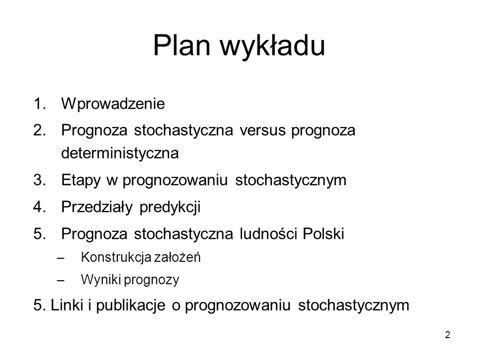 Plan wykładu Wprowadzenie