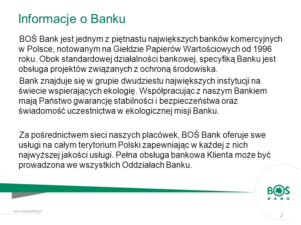 Informacje o Banku