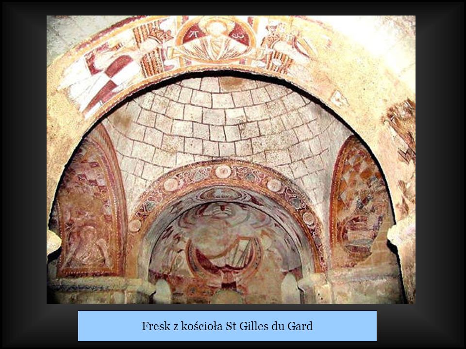Fresk z kościoła St Gilles du Gard