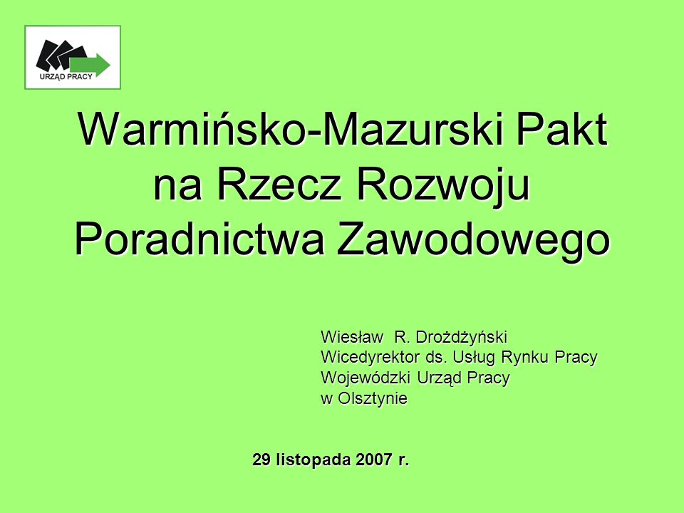 Warmińsko-Mazurski Pakt na Rzecz Rozwoju Poradnictwa Zawodowego