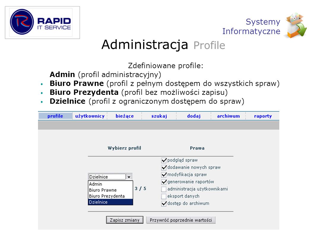 Administracja Profile