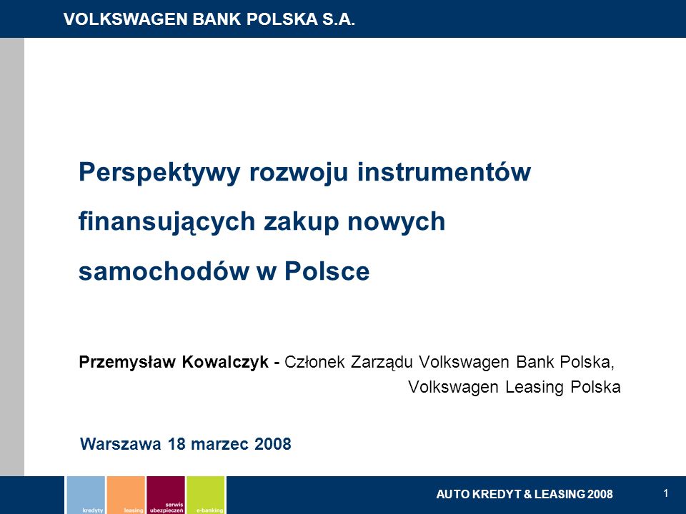 Perspektywy rozwoju instrumentów finansujących zakup nowych samochodów w Polsce