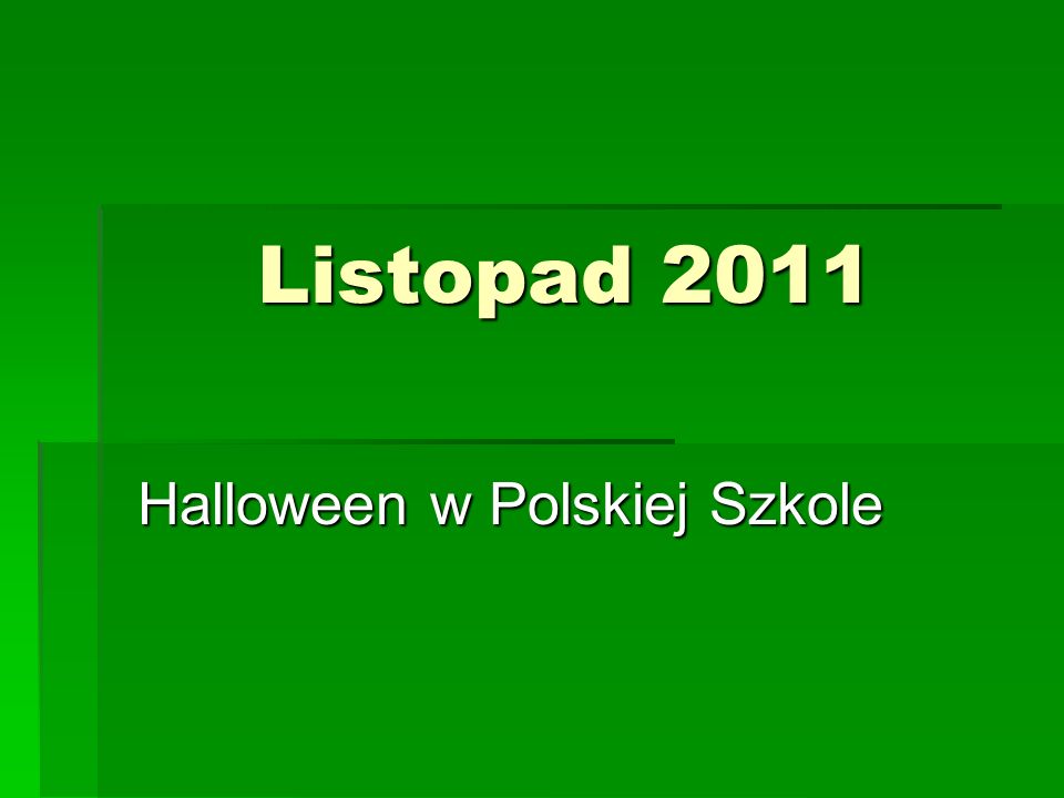 Halloween w Polskiej Szkole