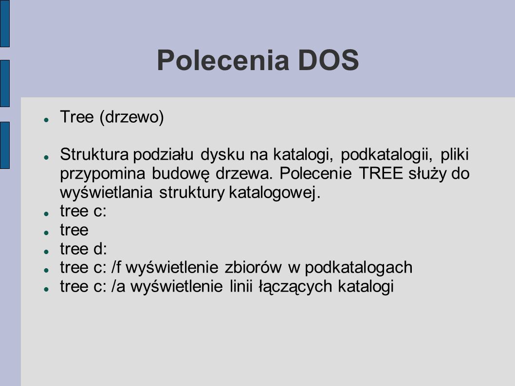 Polecenia DOS Tree (drzewo)‏
