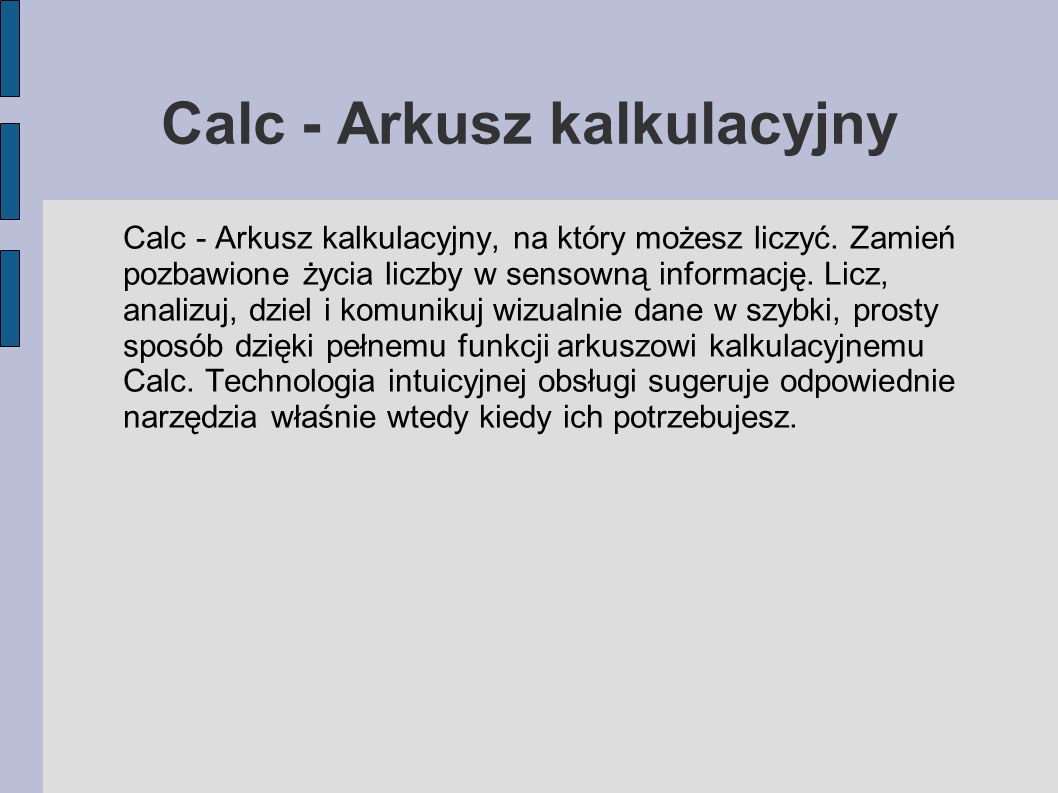 Calc - Arkusz kalkulacyjny