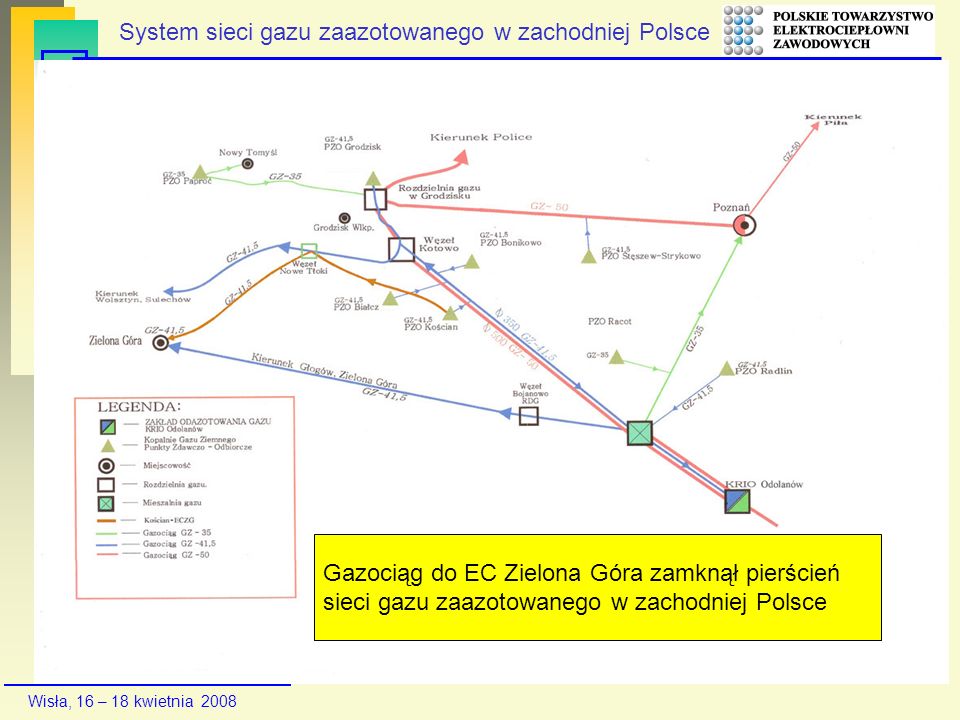 System sieci gazu zaazotowanego w zachodniej Polsce