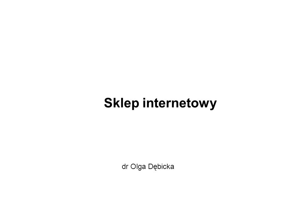 Sklep internetowy dr Olga Dębicka