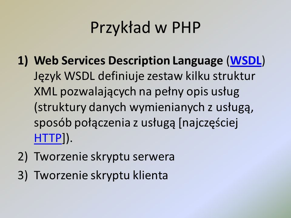 Przykład w PHP