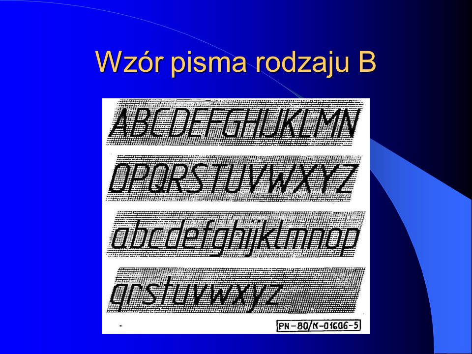 Wzór pisma rodzaju B