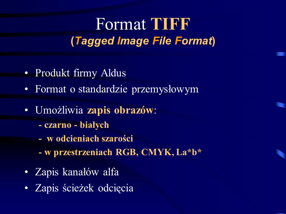 Format TIFF (Tagged Image File Format)