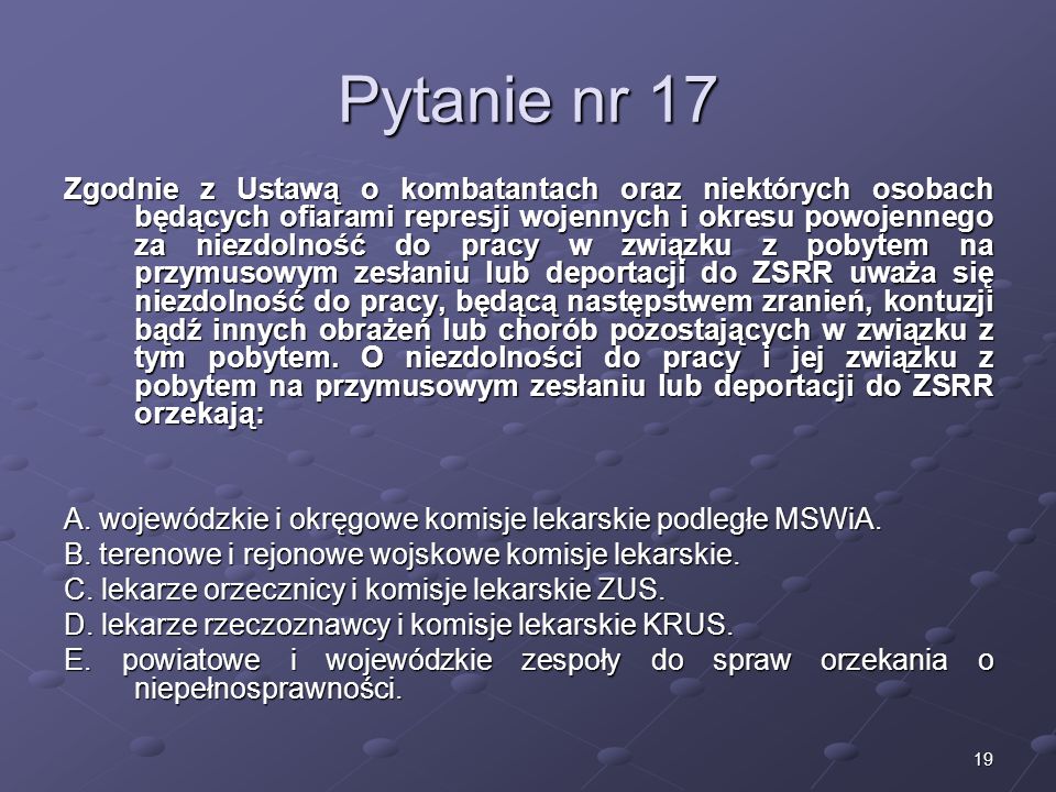 Kariera lekarza Lek. Marcin Żytkiewicz. Pytanie nr 17.