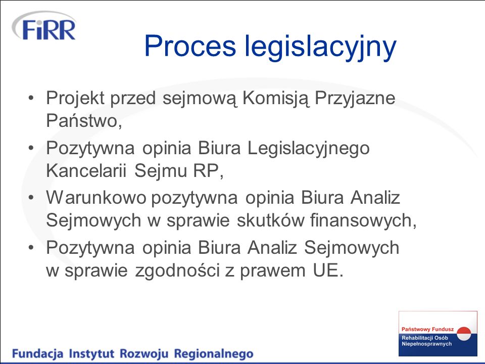 Proces legislacyjny Projekt przed sejmową Komisją Przyjazne Państwo,