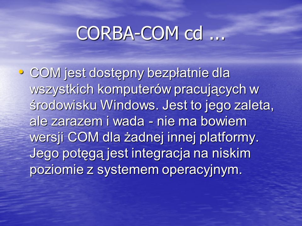 CORBA-COM cd ...
