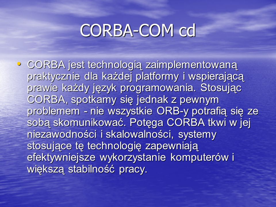 CORBA-COM cd