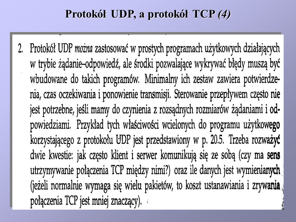 Protokół UDP, a protokół TCP (4)