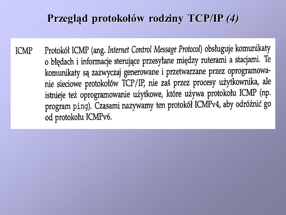 Przegląd protokołów rodziny TCP/IP (4)